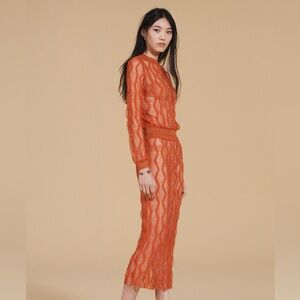 Zara Knit Midi Top & Skirt Set Limited Edition